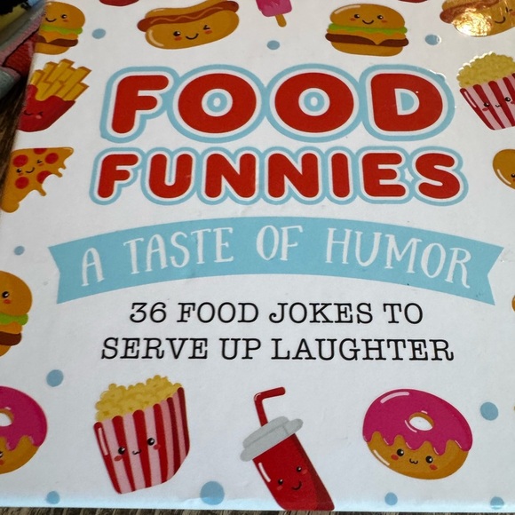 Food-Themed Kitchen3Towel Set &FOOD FUNNIES 36 card jokes4 the whole family🍔🍕🌭🍟🥤 - Picture 2 of 9